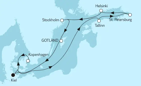 Mein Schiff Ostsee-Kreuzfahrt 2023: Ostsee mit St. Petersburg & Stockholm