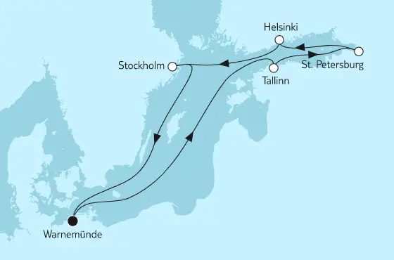 Mein Schiff Ostsee-Kreuzfahrt 2023: Ostsee mit St. Petersburg & Tallinn