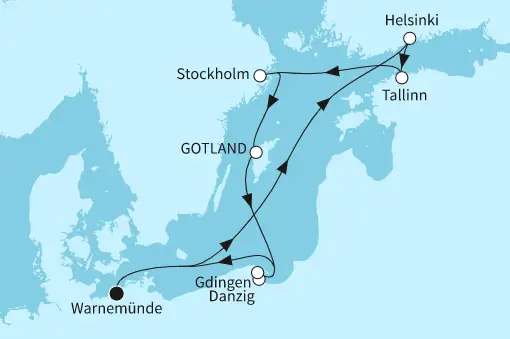 Mein Schiff Ostsee-Kreuzfahrt 2024: Ostsee mit Helsinki & Stockholm
