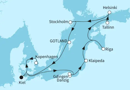 Mein Schiff Ostsee-Kreuzfahrt 2024: Ostsee mit Riga & Helsinki