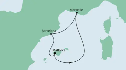 AIDAbella Route 2022: Kurzreise ab Mallorca