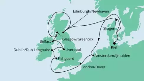 14 Tage mit AIDAbella Großbritannien & Irland