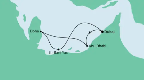 AIDAcosma Route 2023: Orient ab Dubai 1