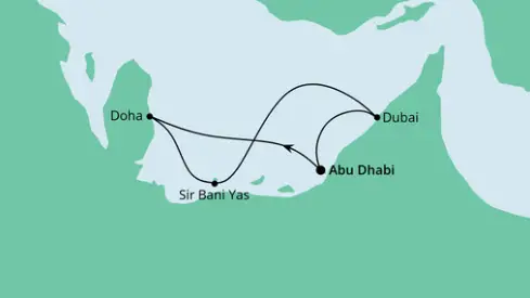 AIDAcosma Route 2024: Orient ab Abu Dhabi