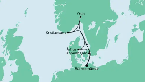 AIDAdiva Route 2022: Norwegen & Dänemark