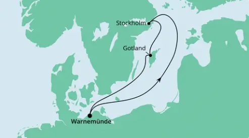 AIDAdiva Route 2024: Kurzreise nach Stockholm & Gotland