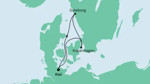 AIDAluna Route 2024: Kurzreise nach Göteborg & Kopenhagen