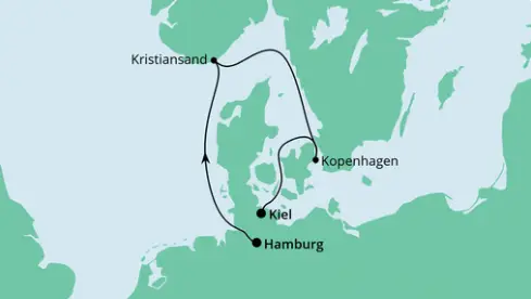 AIDAluna Route 2024: Kurzreise nach Kristiansand & Kopenhagen 2