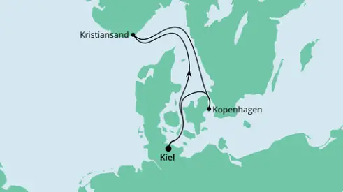AIDAluna Route 2024: Kurzreise nach Kristiansand & Kopenhagen
