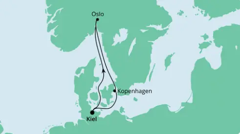 AIDAluna Route 2024: Kurzreise nach Oslo & Kopenhagen