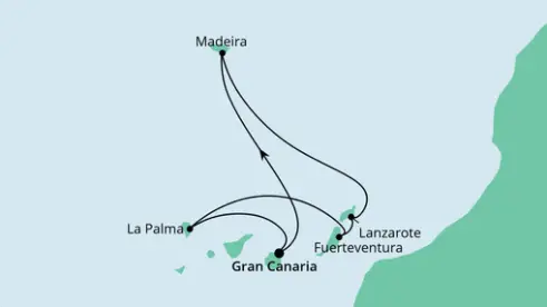 AIDAmar Route 2022: Kanaren & Madeira mit La Palma