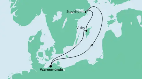 AIDAmar Route 2022: Kurzreise nach Schweden