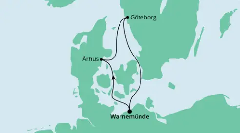 AIDAmar Route 2024: Kurzreise nach Kattegat