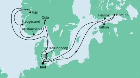 AIDAnova Route 2022: Norwegen & Ostsee 1