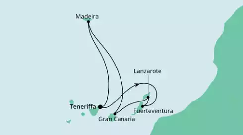 7 Tage mit AIDAcosma Kanaren & Madeira ab Teneriffa