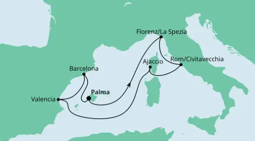 AIDAstella Route 2023: Mediterrane Schätze 2