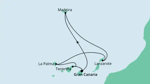 AIDAstella Route 2024: Kanaren & Madeira