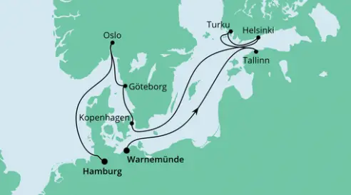 AIDAvita Route 2022: Baltikum & Skandinavien