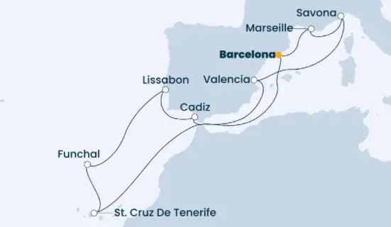 Costa Diadema Route 2022: Mittelmeer ab Barcelona 6