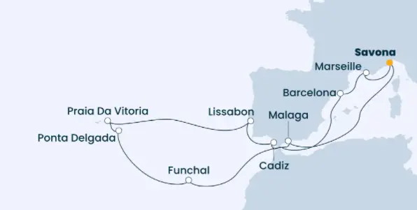 Costa Fascinosa Route 2022: Mittelmeer ab Savona