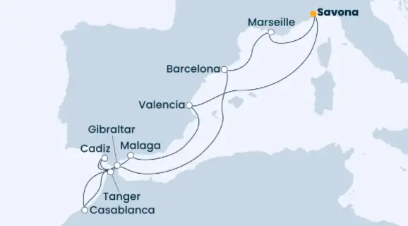 Costa Favolosa Route 2022: Mittelmeer ab Savona 3