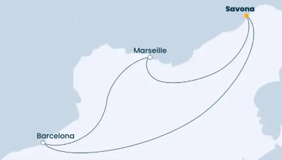 Costa Favolosa Route 2022: Mittelmeer ab Savona
