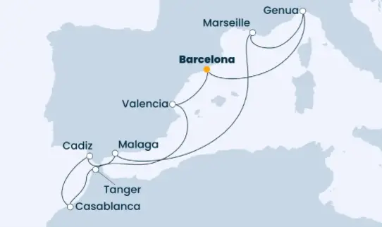 Costa Favolosa Route 2023: Mittelmeer ab Barcelona 2