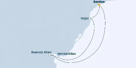 Costa Favolosa Route 2024: Südamerika 2