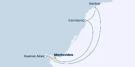 Costa Favolosa Route 2024: Südamerika 3