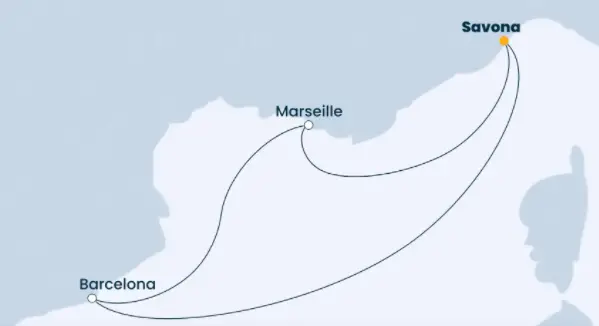 Costa Toscana Route 2022: Mittelmeer 2