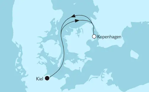 Mein Schiff 1 Route 2022: Kurzreise mit Kopenhagen