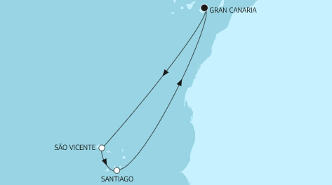 Mein Schiff 1 Route 2023: Kapverdische Inseln