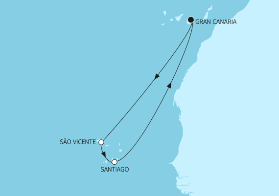 Mein Schiff 1 Route 2024: Kapverdische Inseln 1