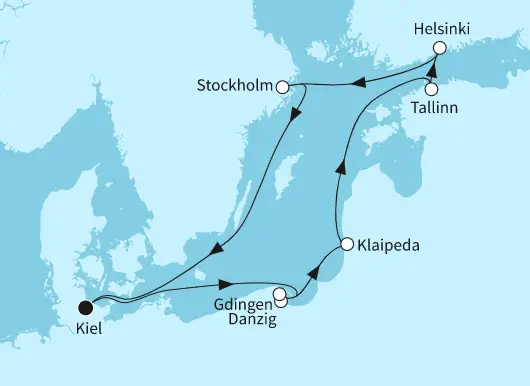 Mein Schiff 3 Route 2024: Ostsee Tallinn