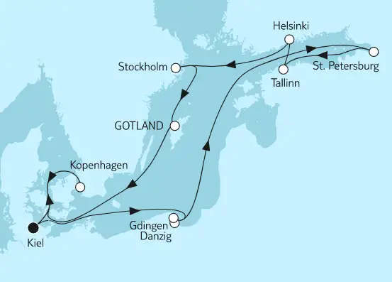 Mein Schiff 4 Routen 2020