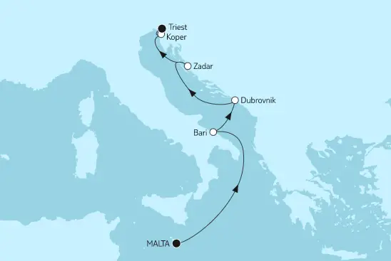 Mein Schiff 5 Route 2023: Adria mit Dubrovnik