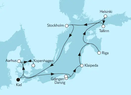 Mein Schiff 6 Route 202: Ostsee mit Helsinki & Klaipeda