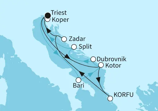 Mein Schiff 6 Route 2024: Adria mit Zadar & Dubrovnik