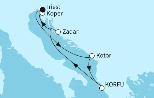 Mein Schiff 6 Route 2024: Adria mit Zadar
