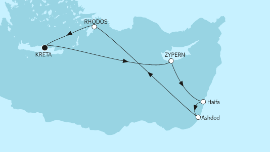 Mein Schiff Herz Route 2022: Griechenland mit Zypern
