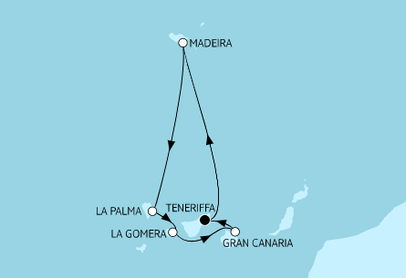 Mein Schiff Herz Route 2022: Kanaren mit Madeira