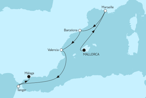 Mein Schiff Herz Route 2022: Mallorca bis Málaga II