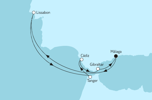 Mein Schiff Herz Route 2022: Mittelmeer mit Andalusien