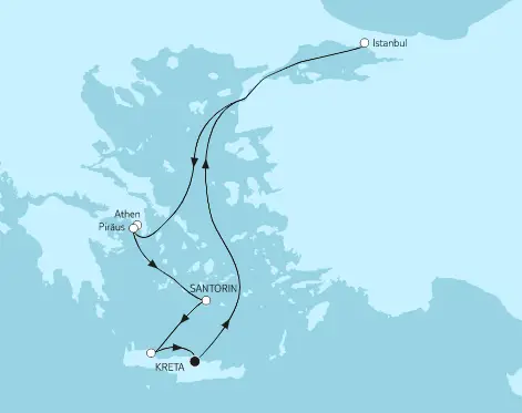 Mein Schiff Herz Route 2022: Östliches Mittelmeer ab Kreta