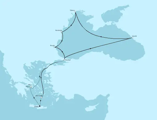 Mein Schiff Herz Route 2022: Östliches Mittelmeer mit Rhodos