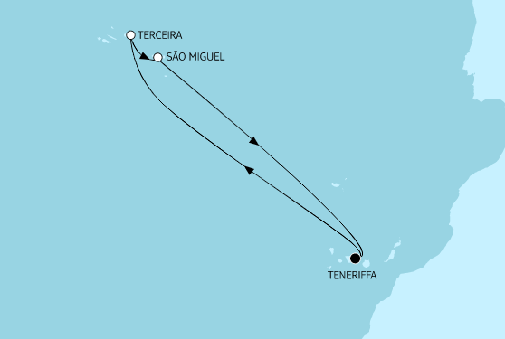 Mein Schiff Herz Route 2023: Azoren