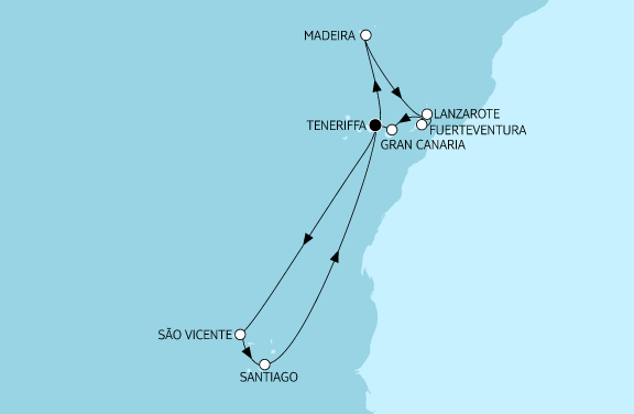 Mein Schiff Herz Route 2023: Kanaren mit Madeira II & Kapverden