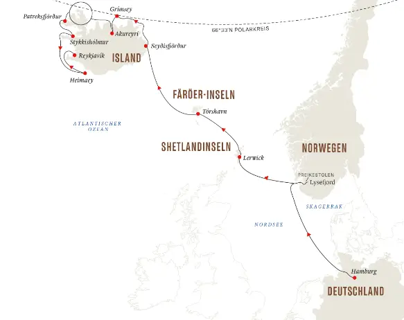 Hurtigruten Island-Kreuzfahrt 2023: Expedition nordische Inseln