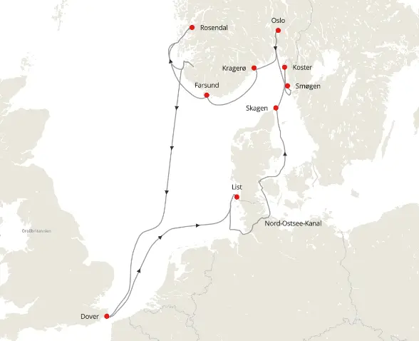 Hurtigruten Norwegen-Kreuzfahrt 2022: Südskandinavien