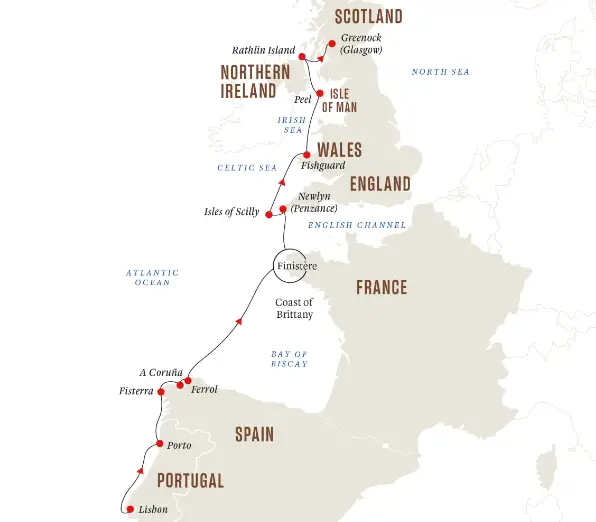 Hurtigruten Schottland-Kreuzfahrt 2023: Lissabon bis Glasgow
